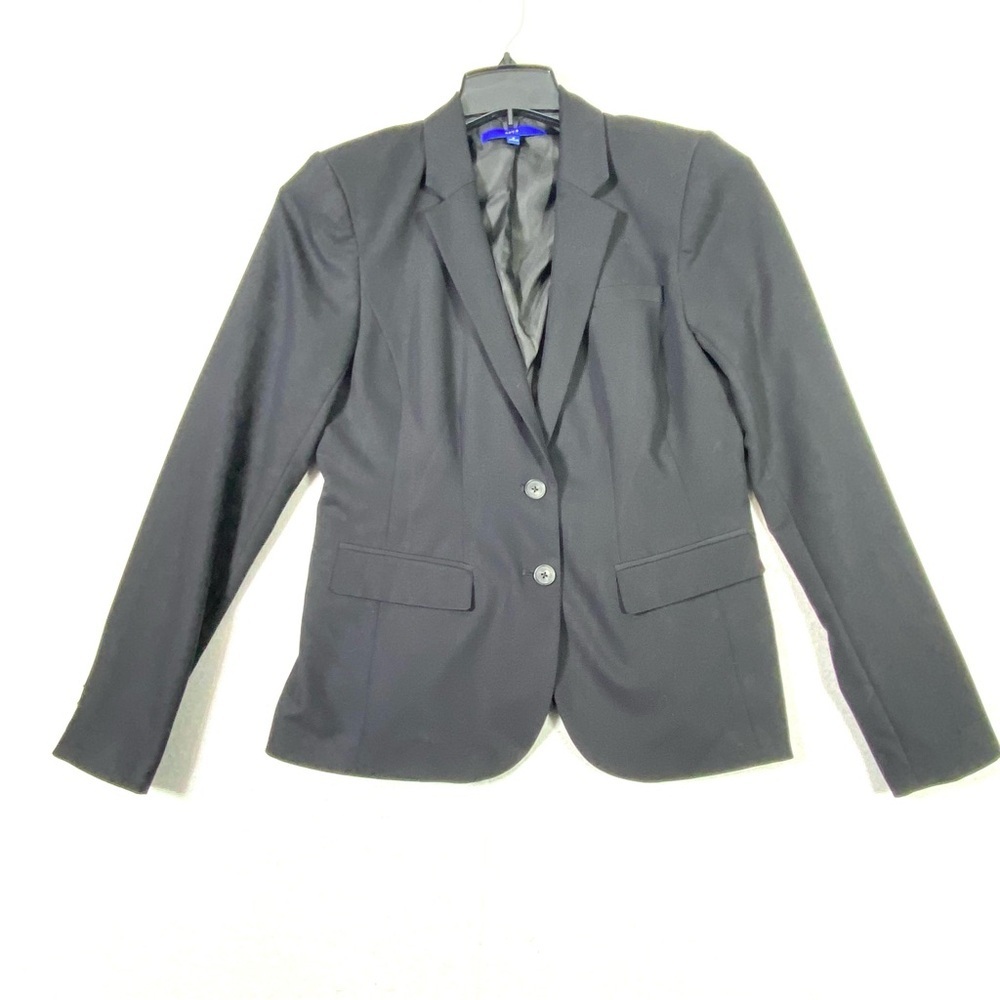 Apt. 9 Single Breasted Blazer Jacket Women's 8 Black Two Button Business Career